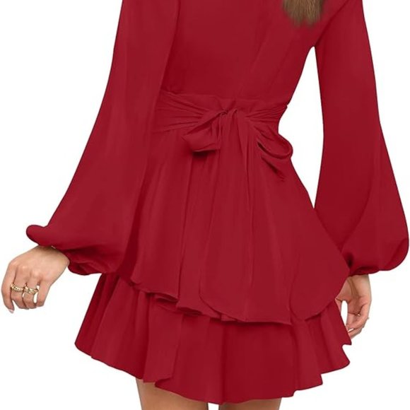 AIMCOO Women's Long Sleeve Solid Dress - Picture 3 of 3